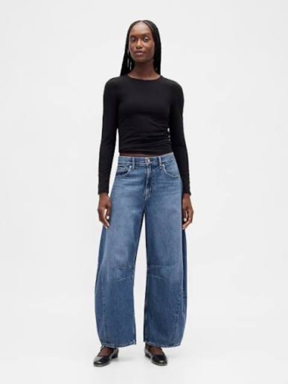 GAP 100% Cotton Hi Rise Horseshoe Jeans 27/4 Short Indigo Re-Posh Excel. Cond.
